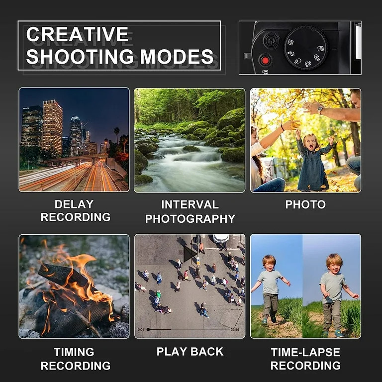 NBD Digital Camera 4K Ultra HD 48MP All-in-One Vlogging Camera with Wide Angle Lens, Digital Zoom... | Walmart (US)