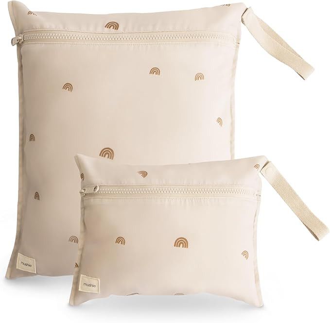 mushie Water Resistant Wet Bags | Large & Small Reusable Storage Bag for Baby Items and Travel | ... | Amazon (US)