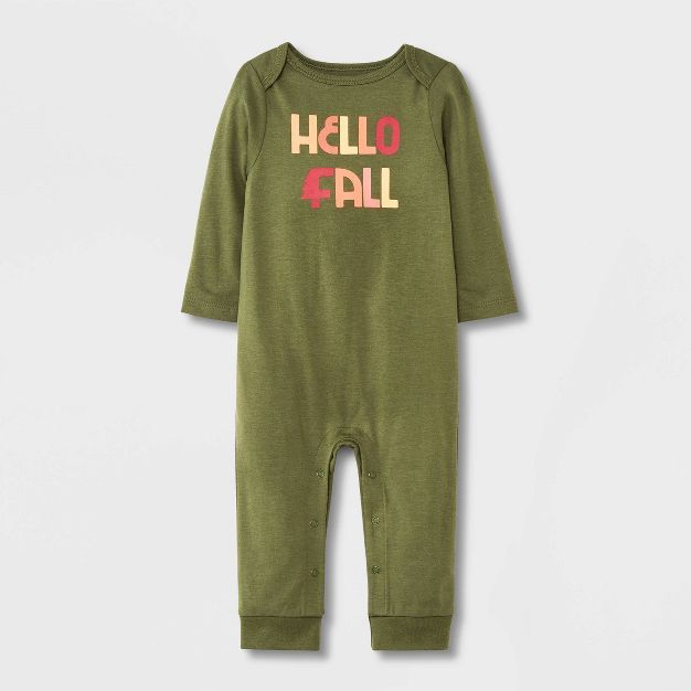 Baby Boys' Graphic Lap Shoulder Romper - Cat & Jack™ Forest Green | Target