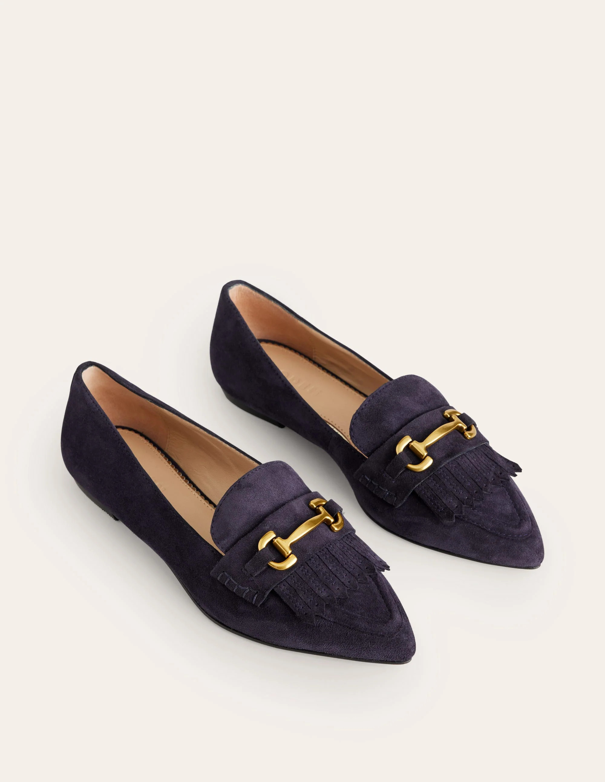 Iris Ghillie Loafers-Navy Suede | Boden (US)