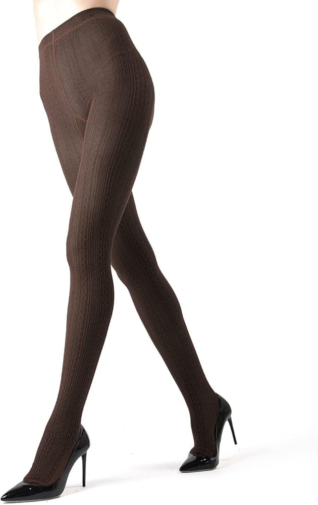 MeMoi Toronto Cable Sweater Cotton Blend Tights | Amazon (US)