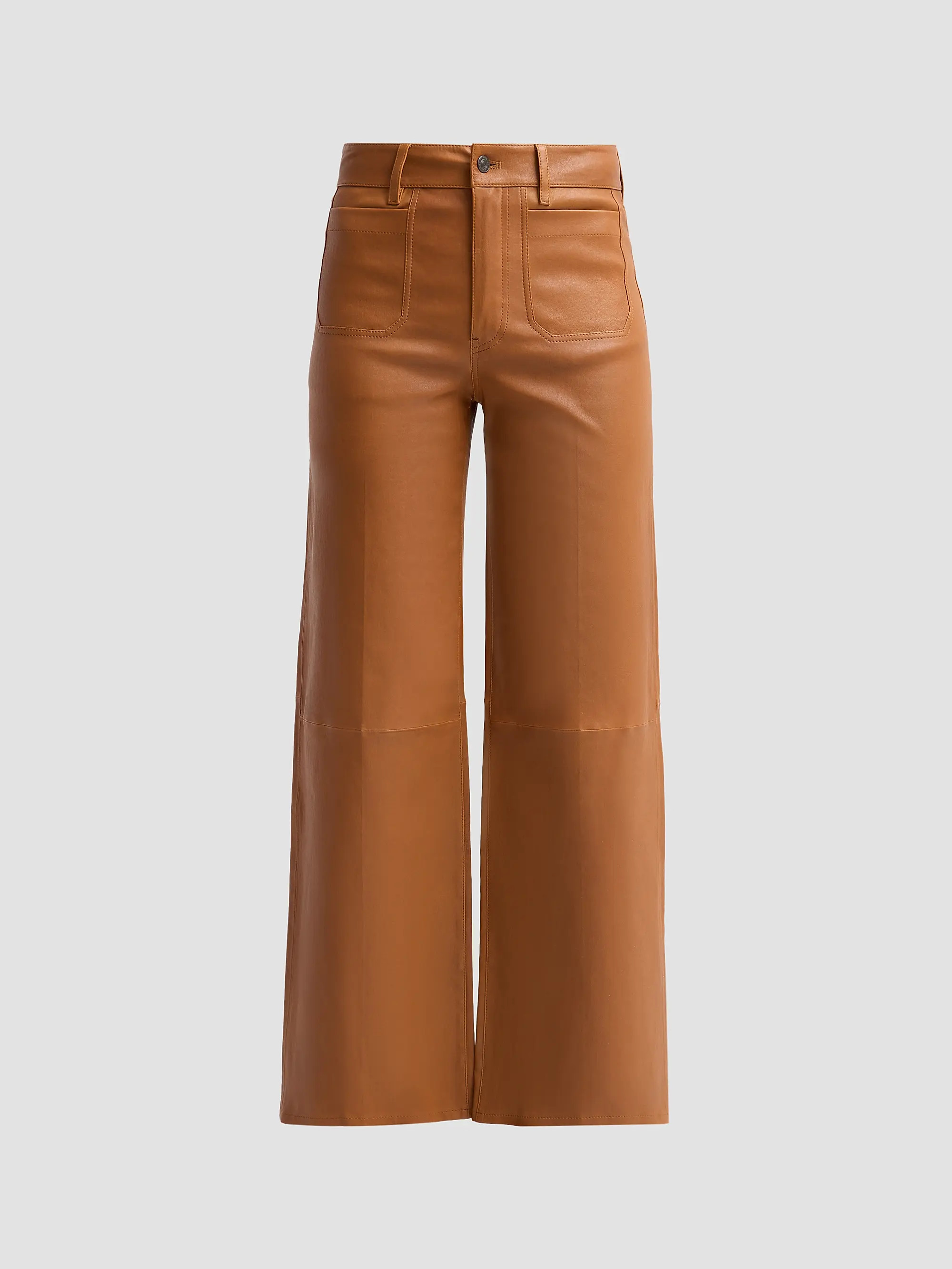 FRAME The Modernist Leather Slim-Fit Palazzo Pants | Saks Fifth Avenue | Saks Fifth Avenue