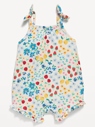 Sleeveless Tie-Knot Graphic One-Piece Romper for Baby | Old Navy | Old Navy (US)