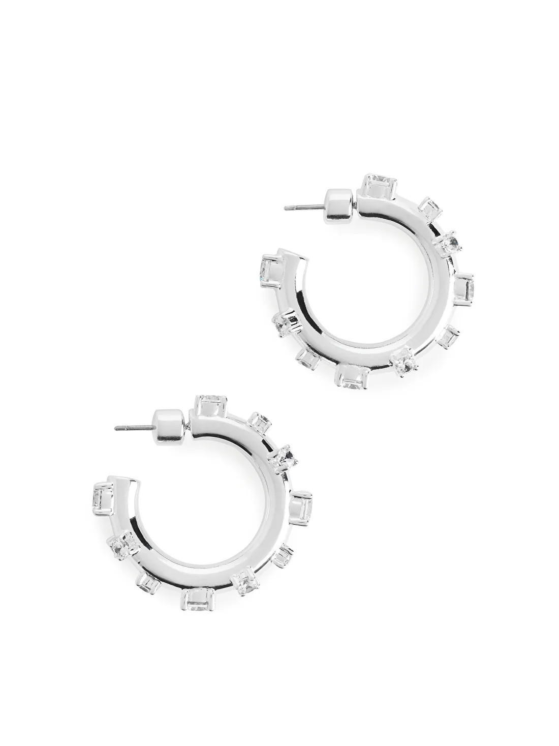 Versilberte Strass-Ohrringe - Silber - Jewellery - ARKET AT | ARKET (US&UK)