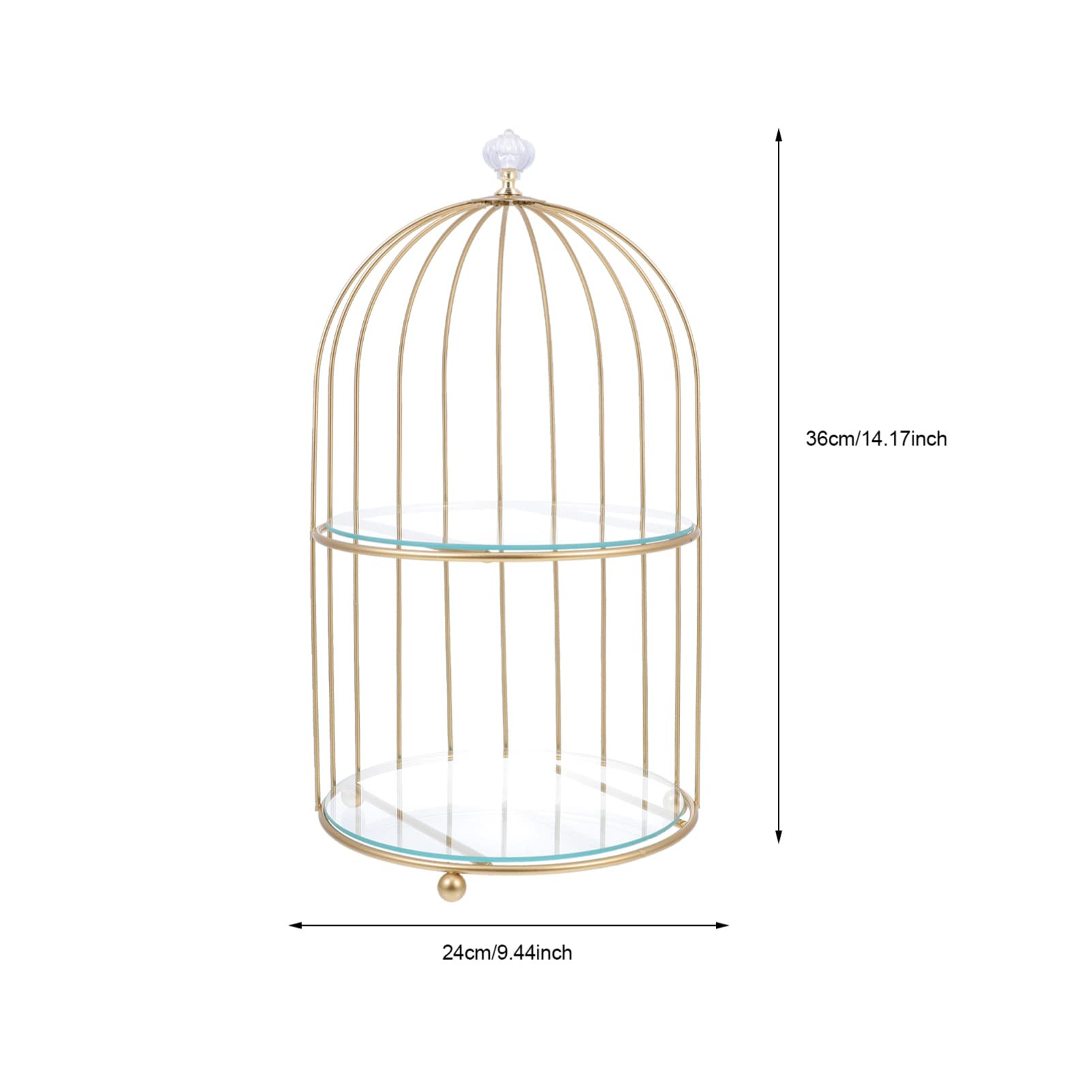 DOITOOL Gold Metal Cupcake Stand Bird Cage Dessert Stand, 2 Tier Dessert Display Stand Cake Holde... | Amazon (US)