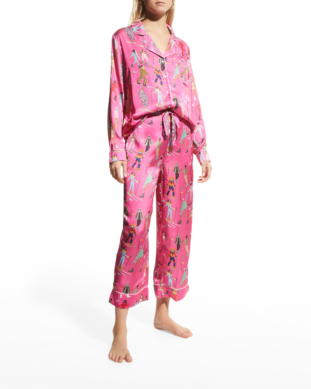 Skiing Long Pajama Set | Neiman Marcus