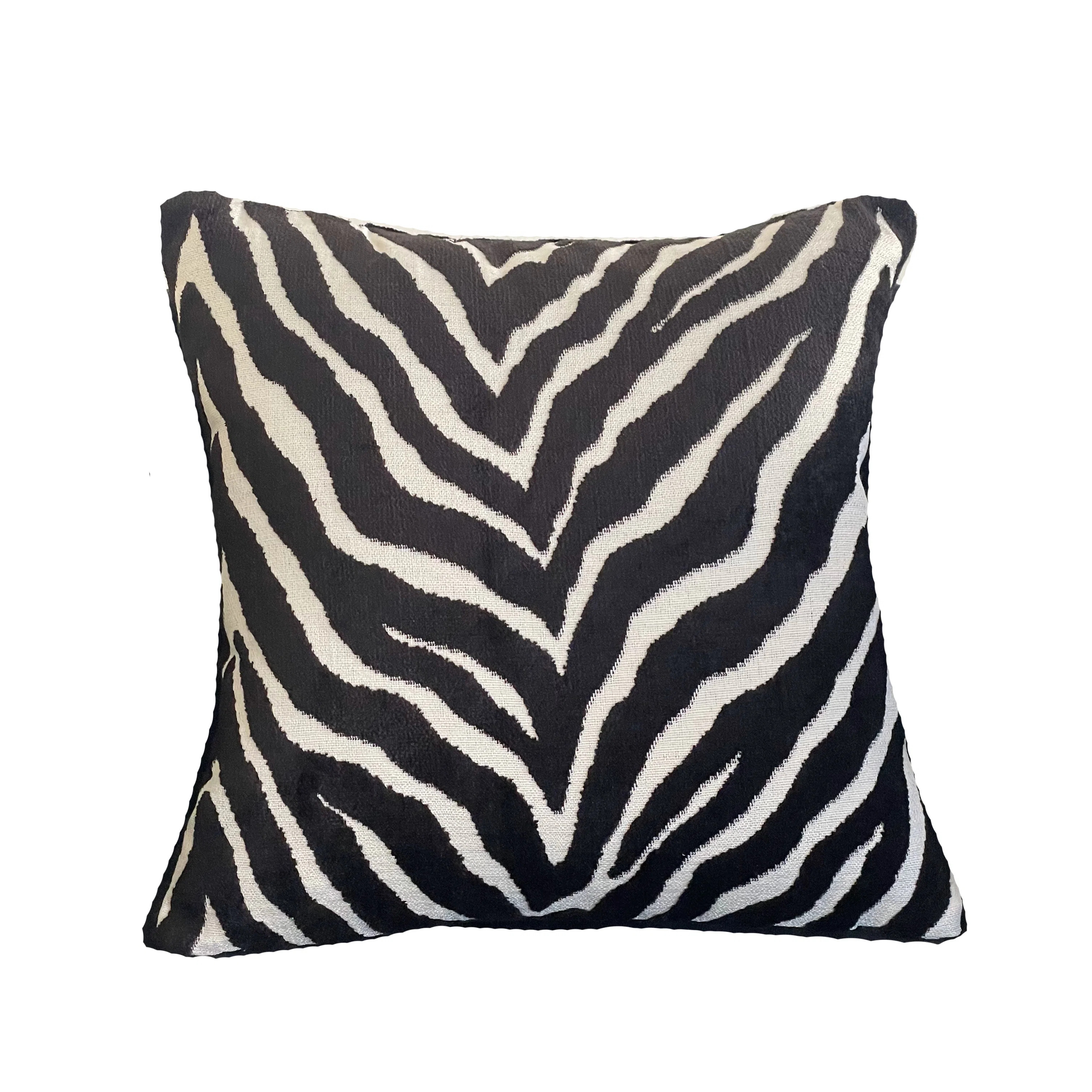 Black Zebra Square Pillow Cover & Insert | Wayfair North America