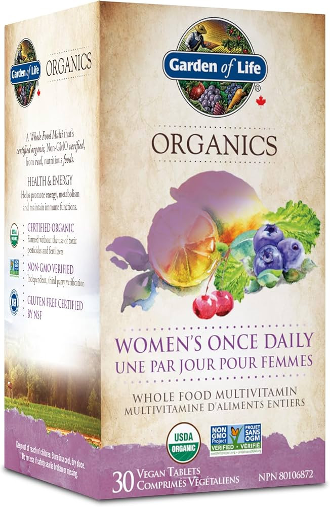 Garden of Life Organics Women's Once Daily Multivitamin, 30 Tablets |Supports Immune System, Ener... | Amazon (CA)