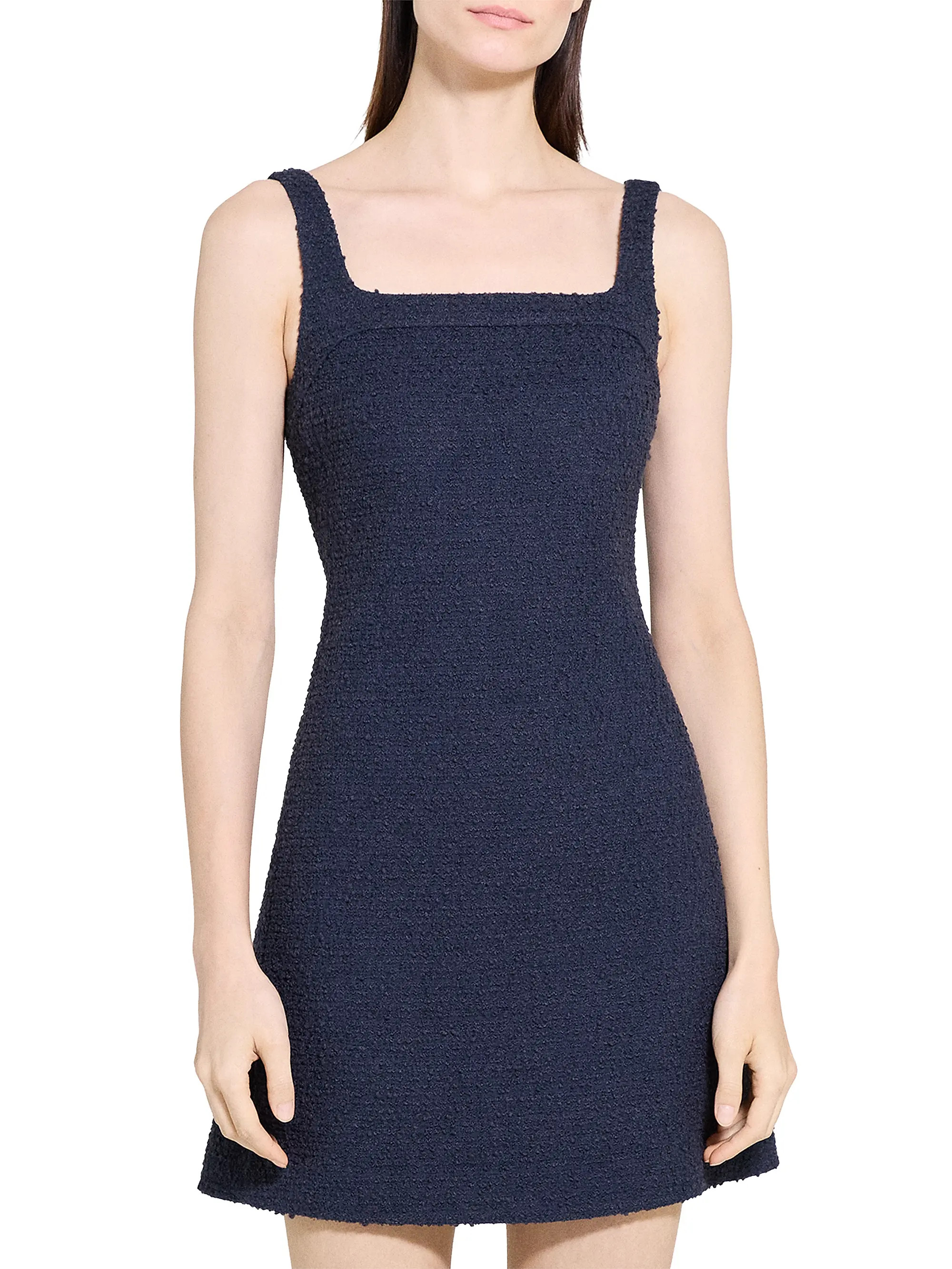 Cotton-Blend Sleeveless Fit & Flare Minidress | Saks Fifth Avenue