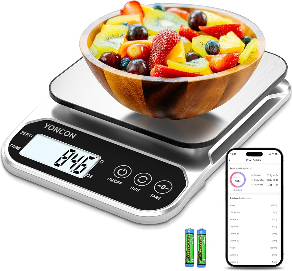 Smart Food Scale Digital Weight Grams and Oz, 3kg/0.1g Kitchen Scale for Weight Loss, Cooking, Ba... | Amazon (US)