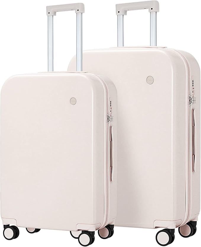 Upgrade Luggage Sets PC Lightweight Hardshell Suitcases with Spinner Wheels, 2 Piece Set with Cov... | Amazon (US)