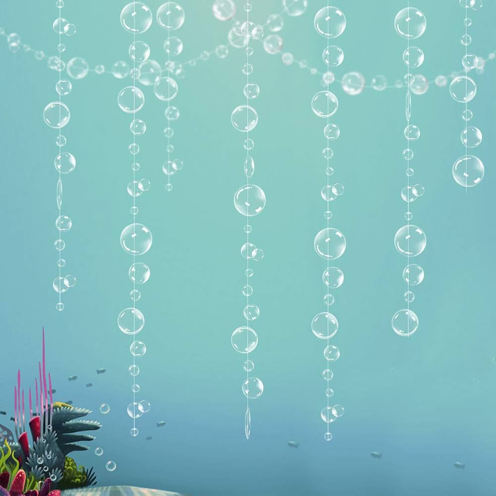 Decor365 6 Strings Under The Sea White Bubble Garlands Little Mermaid Birthday Party Decorations ... | Amazon (US)