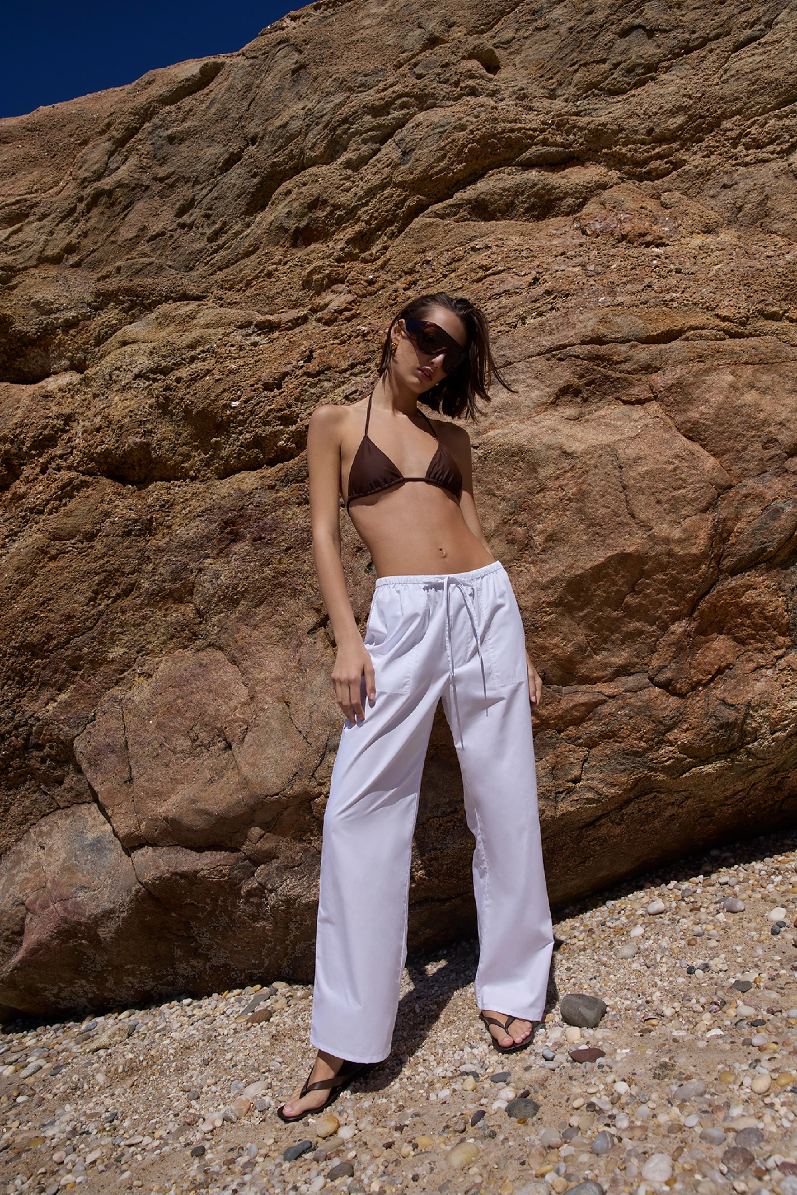 The Easy Drawstring Pant in White | Sold Out NYC
