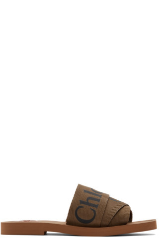 Brown Woody Slides | SSENSE