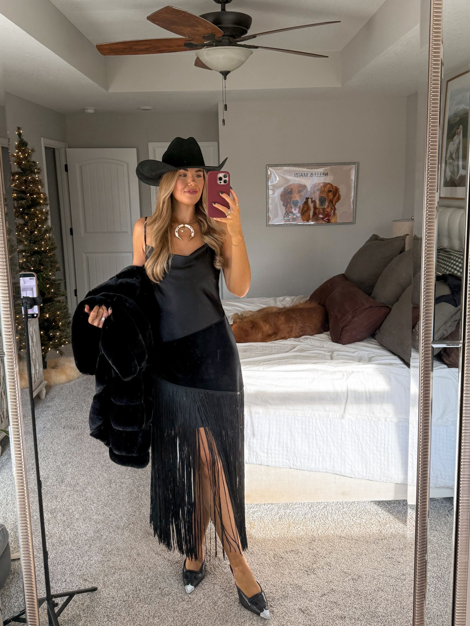 dress on sale right now! in a size small. coat is from last year but i found similar :) shoes are steve madden, linked amazon find! hat is from boot barn, neck cuff is november maker 

#LTKootd #LTKSaleAlert #LTKTall