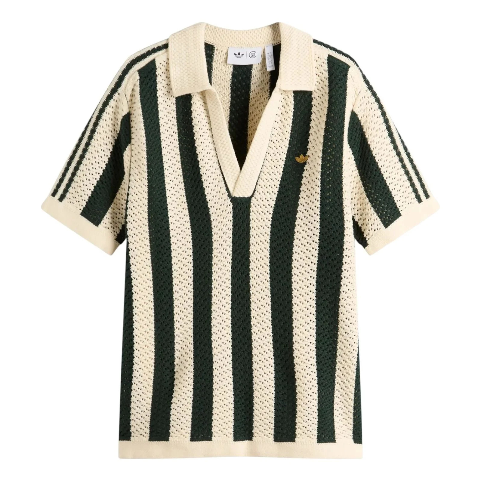 adidasadidas x CLOT by Edison Chen Knit Polo Shirt 'Dark Green' | KICKS CREW