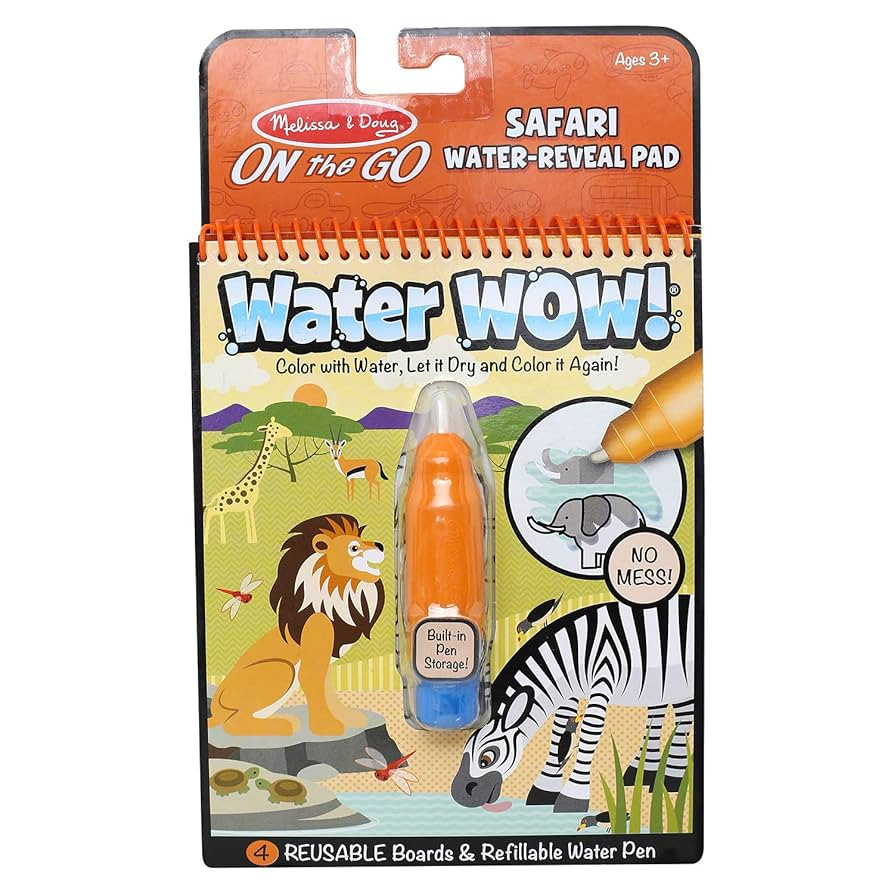 Melissa & Doug On the Go Water Wow! Reusable Water-Reveal Activity Pad - Safari - FSC Certified | Amazon (US)