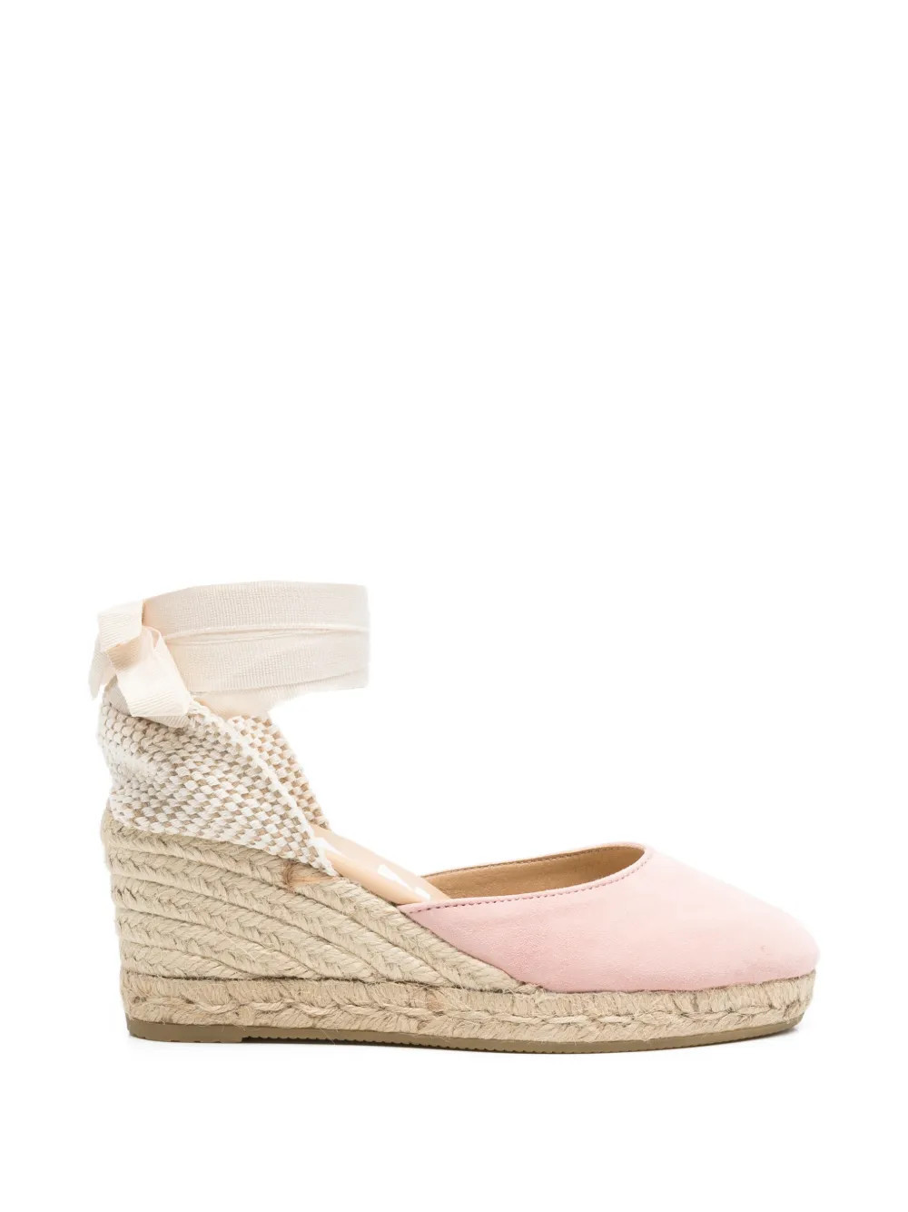 Manebi suede wedge espadrilles - Pink | Farfetch Global