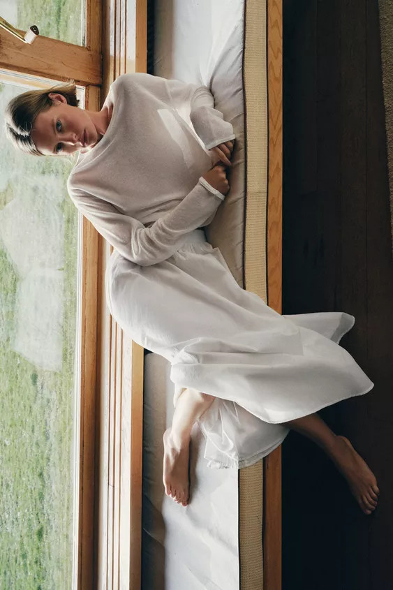 LAYERED MIDI SKIRT | Zara UK