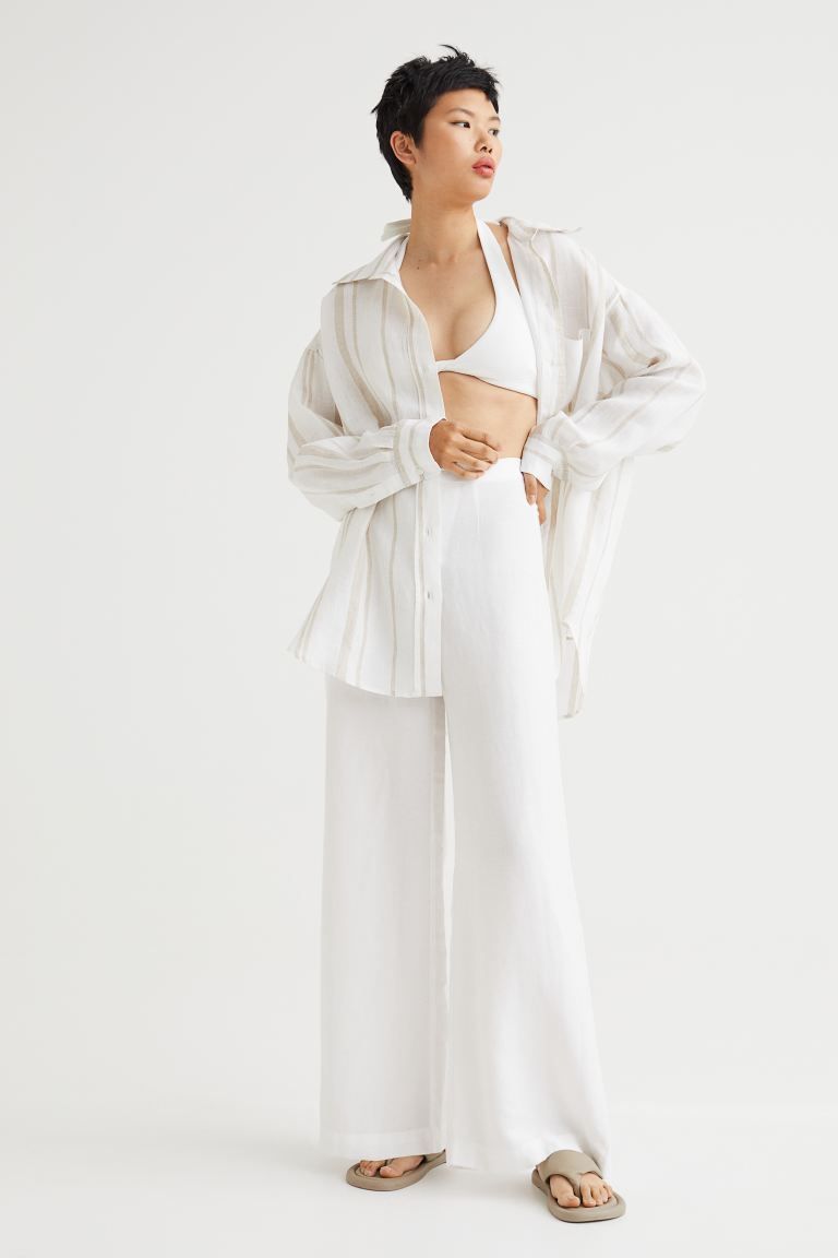 Dressy Linen-blend Pants | H&M (US + CA)