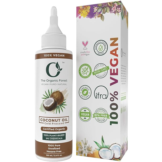 USDA Certified Organic Cold Pressed Coconut Oil for Body and Hair - Pure, Virgin, Unrefined, Non-... | Amazon (US)