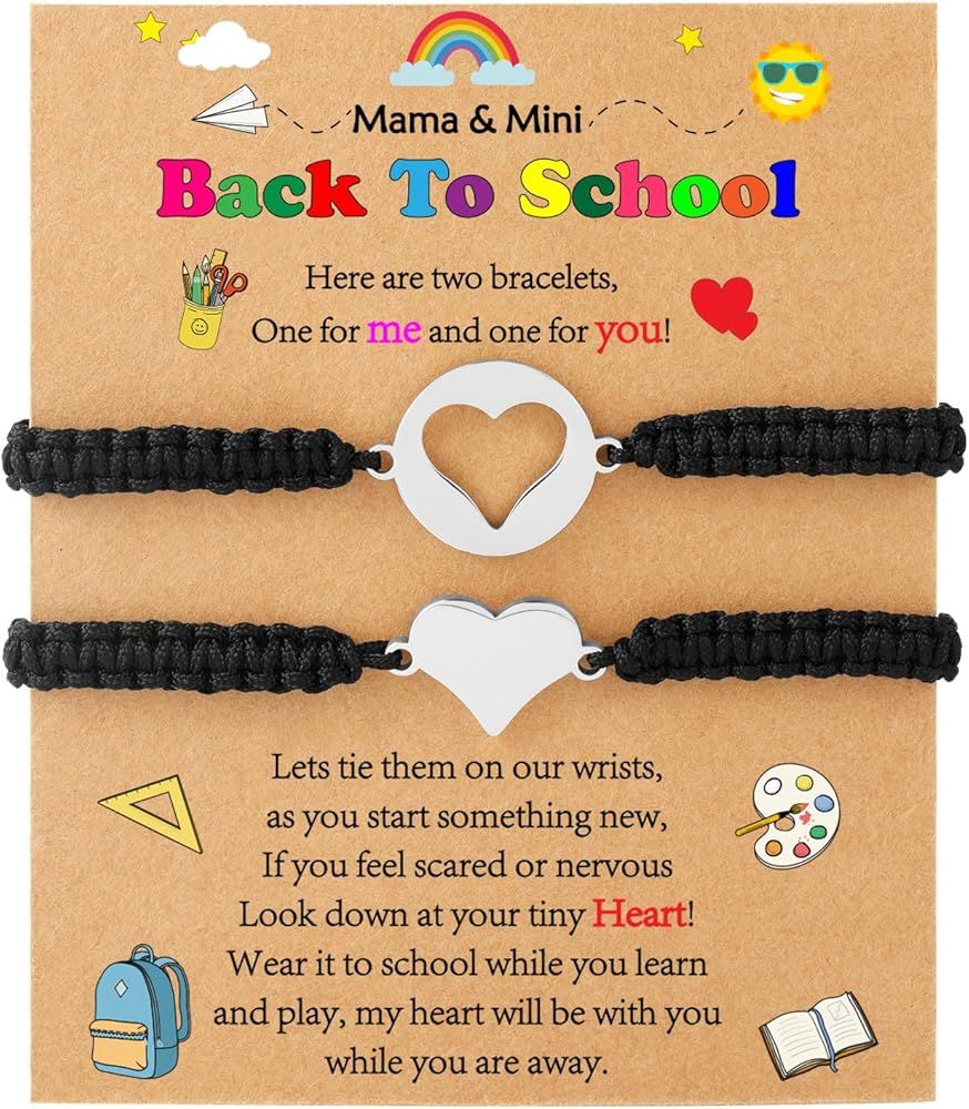 P. BLAKE First Day of School Bracelet Mommy and Me Back to School Kindergarten Gifts Matching Bra... | Amazon (US)