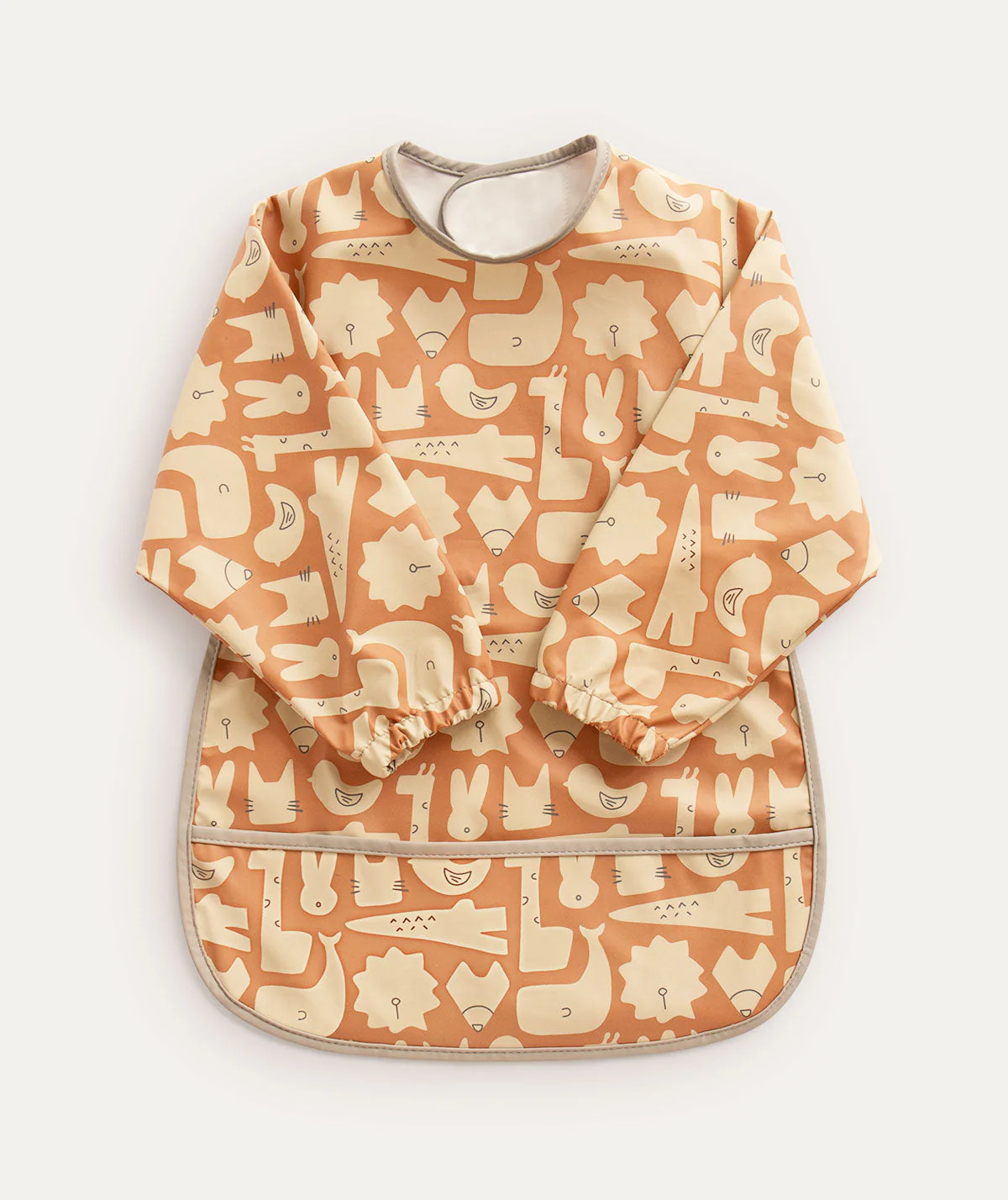 Recycled Coverall Bib - Animal Line Print | KIDLY