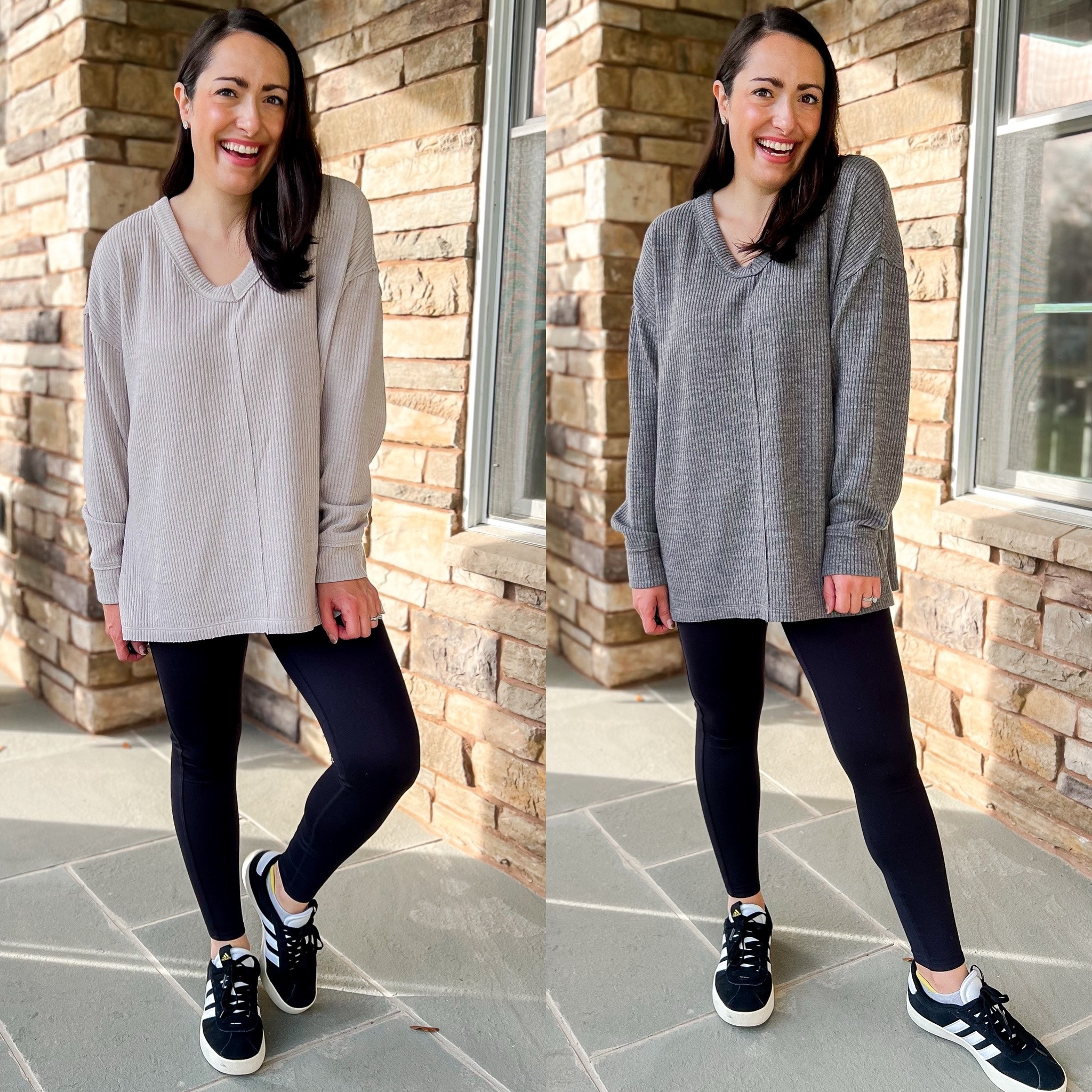 Kohl’s tunic sweater
Left: small
Right: medium
I prefer the fit of the small. Runs oversized. Perfect for leggings
Casual style
Casual outfit 
Leggings outfit
Tunic top
Affordable fashion 

#LTKGiftGuide #LTKsalealert #LTKstyletip