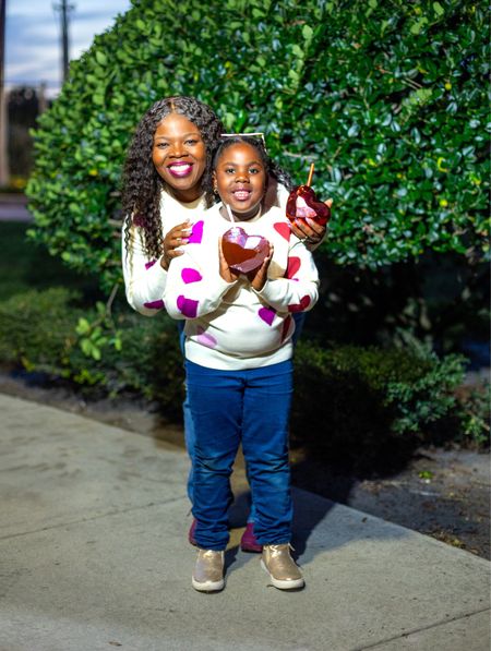 Me and my daughter love to wear matching outfits, especially on special occasions! This cream and hearts sweater from Sparkle in Pink is a great choice for Valentine's Day!
#heartsday #mommyandmelook #kidsfashion #giftsforkids

#LTKstyletip #LTKkids #LTKGiftGuide