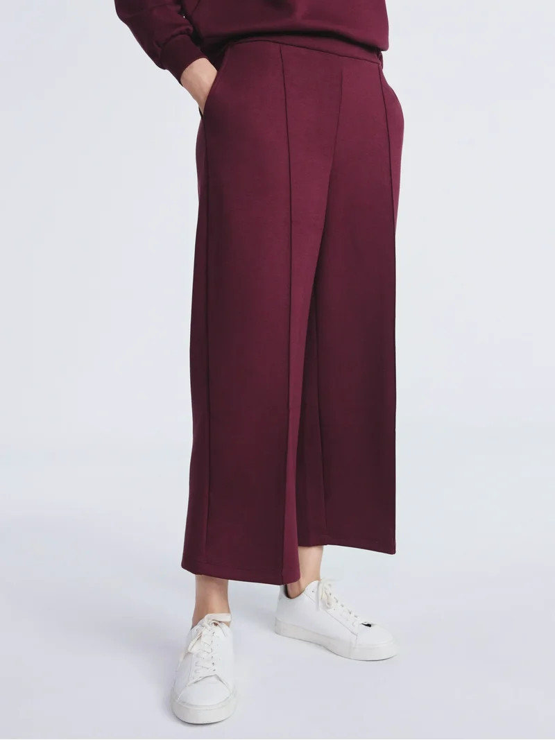 Scoop Women's and Women's Plus New Scubaknit Cropped Pants, Sizes XS-4X | Walmart (US)