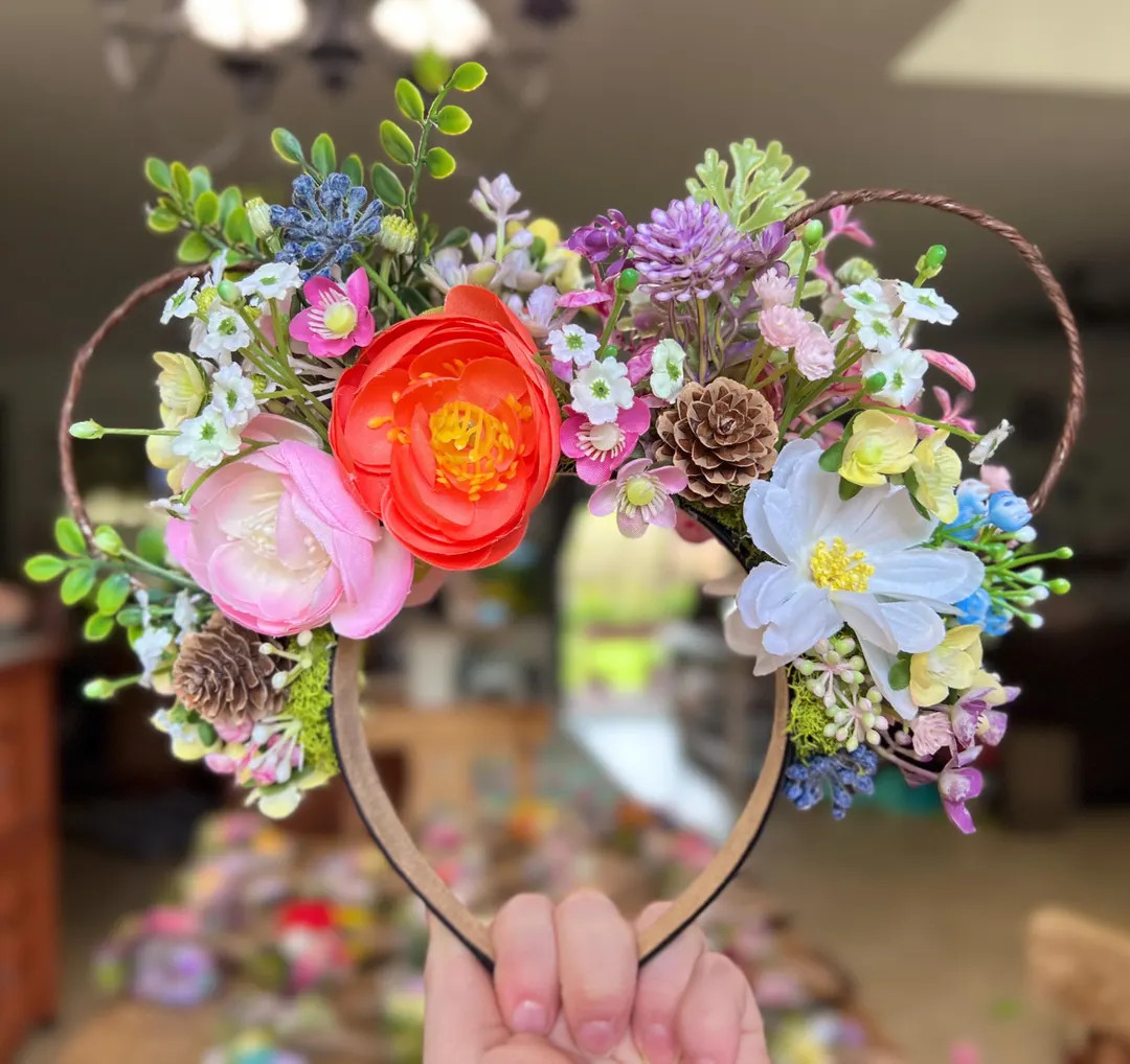Flower and Garden Blossoms Inspired Mickey Ears/ Spring Mickey Ears/ Floral Rose Ears/ Daisy Mick... | Etsy (US)