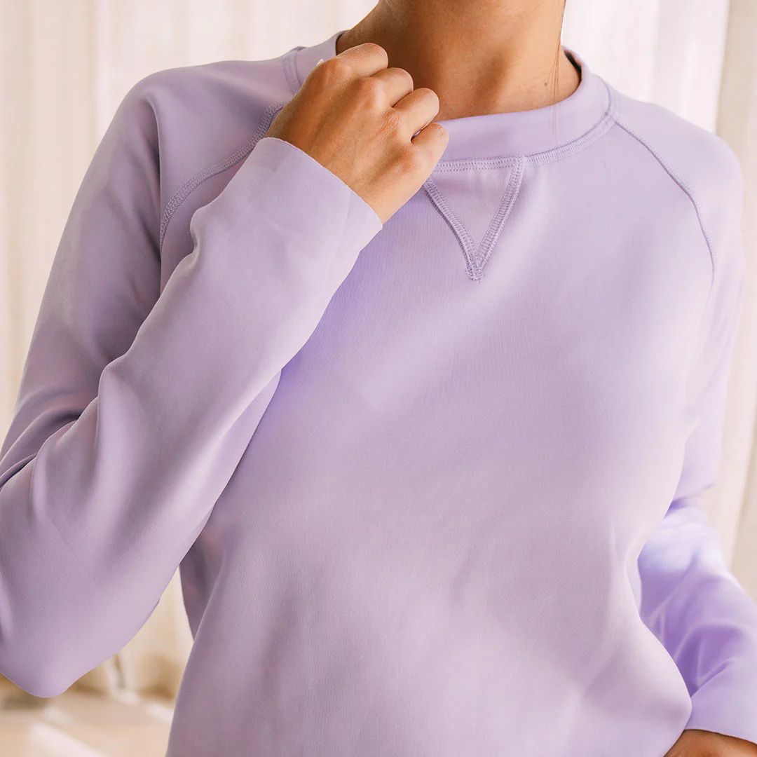 Lilac Neo Crop Sweatshirt | Albion Fit