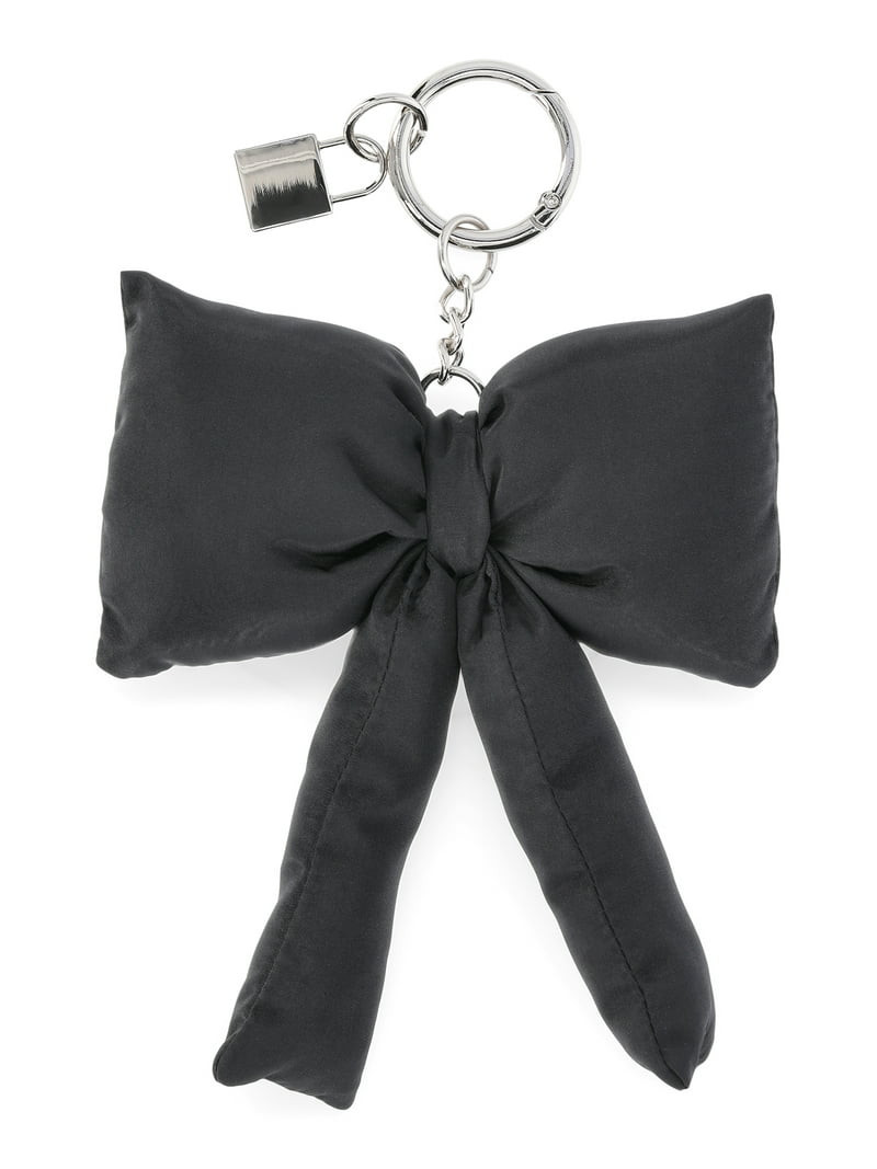 No Boundaries Women's Bag Charm, Black Puffer Bow | Walmart (US)