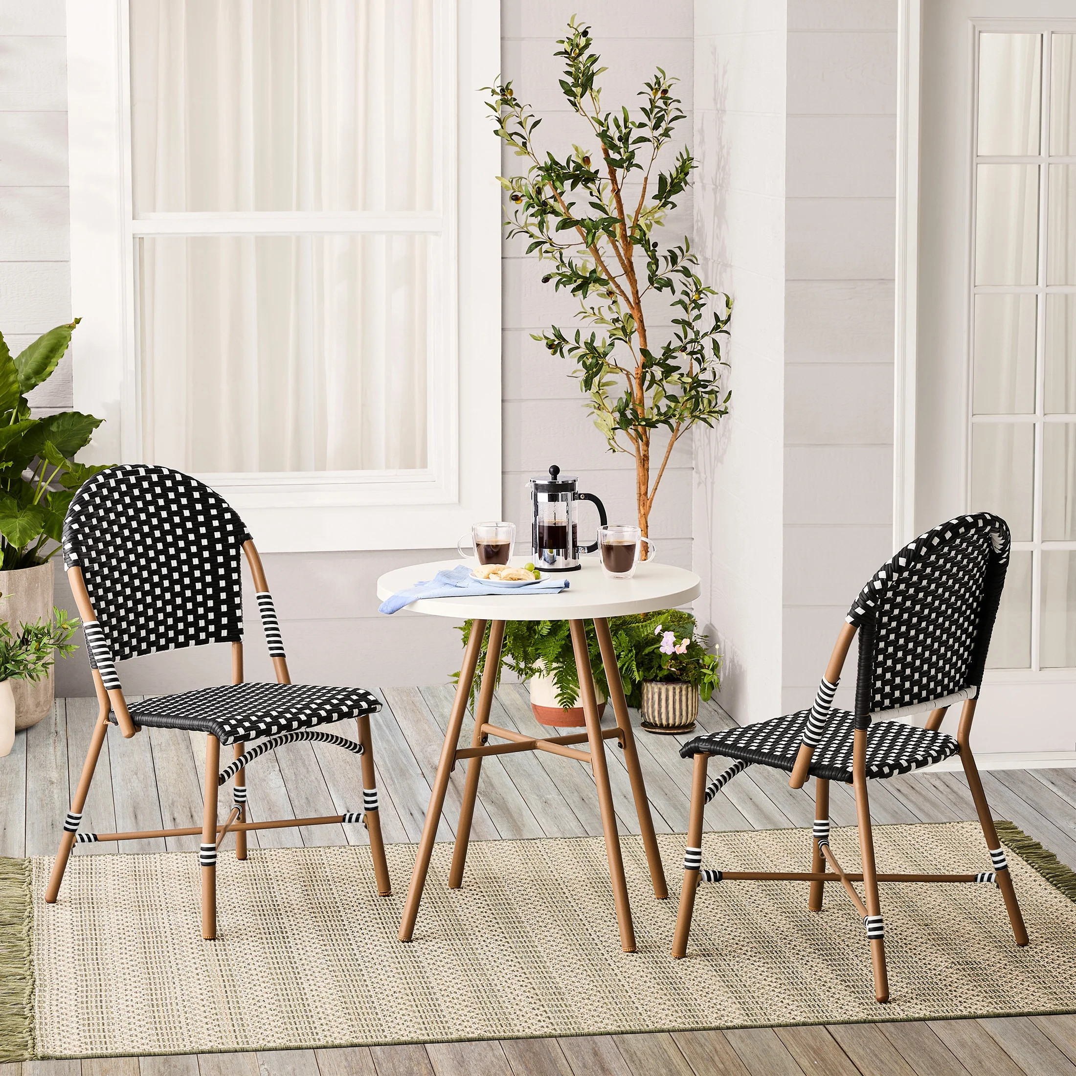 Better Homes & Gardens Lilah Parisian Outdoor Bistro Set, Black | Walmart (US)