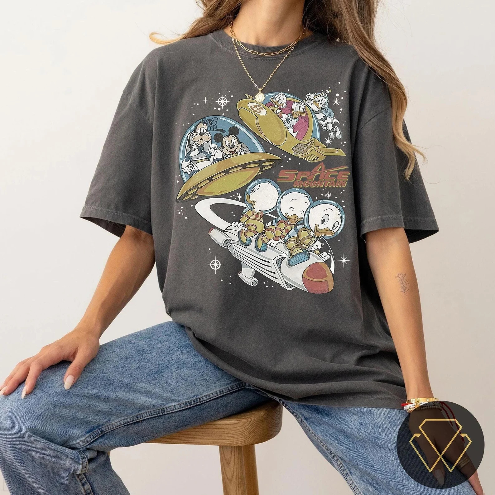 Vintage Mickey and Friends Space Mountain Comfort Colors Shirt, Disney Space Exploration Shirt, D... | Etsy (US)