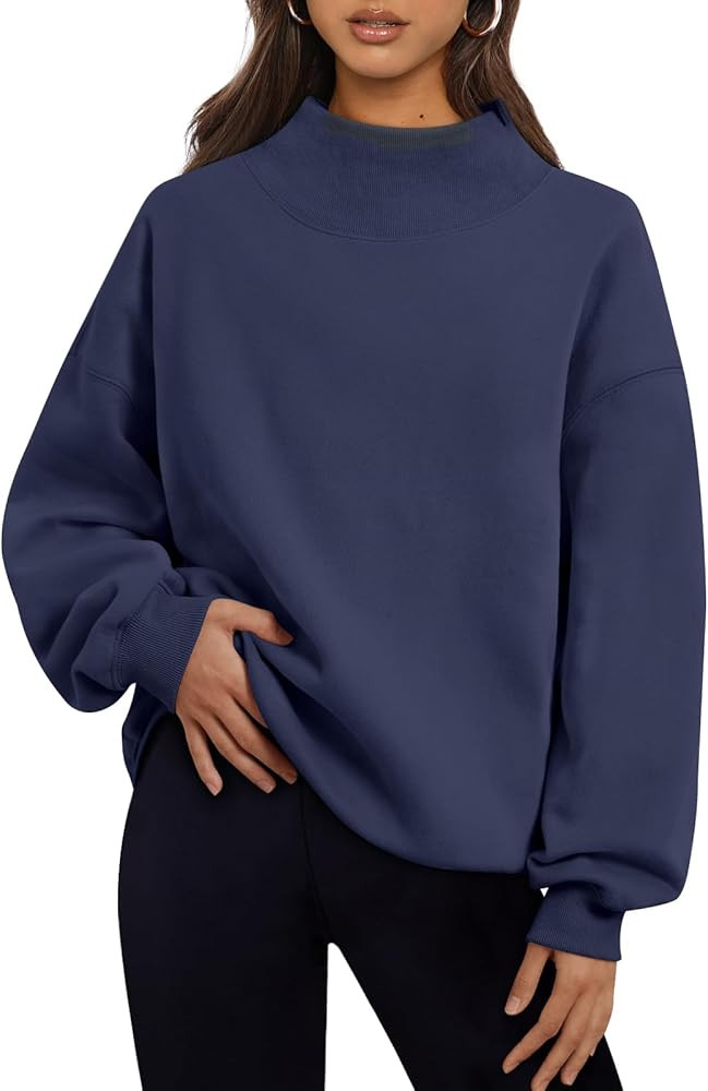 Trendy Queen Womens Oversized Sweatshirts Turtleneck Pullover Long Sleeve Hoodies Tops Fall Fashi... | Amazon (US)