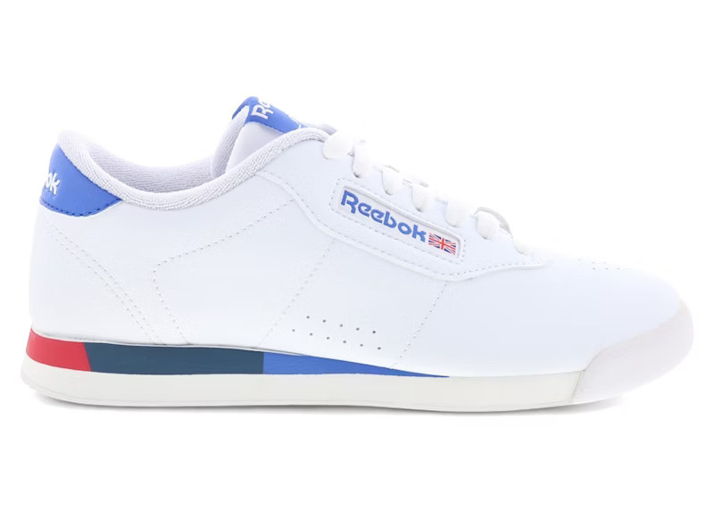 Reebok Princess Fitness White (Women's) Sneakers in Footwear White/Blue/Vector Red | StockX