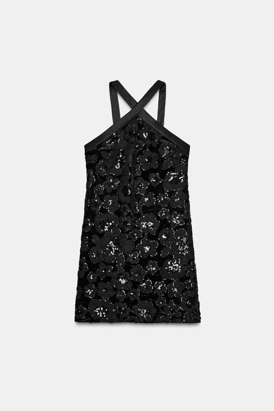 COMBINATION SEQUIN MINI DRESS | Zara US