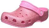 Crocs Kids' Classic Glitter Clog | Glitter Shoes for Girls | Slip On Shoes, Pink Lemonade, J6 US Big | Amazon (US)