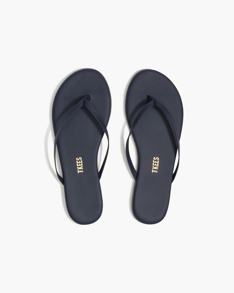 TKEES Lily Liners Leather Flip Flops in Twilight | TKEES