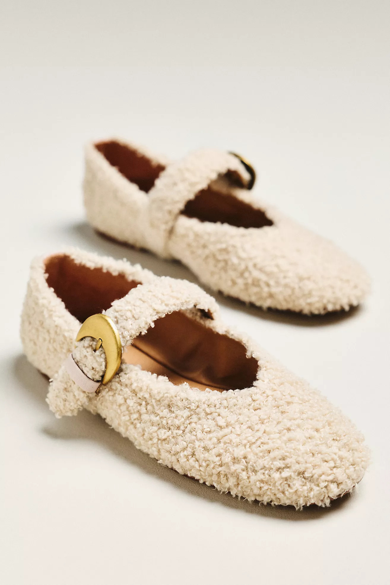 Circus NY by Sam Edelman Bella Faux Sherpa Fleece Mary Jane Flats | Anthropologie (US)