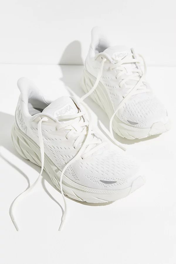 HOKA Clifton 8 Sneakers by HOKA at Free People, White / White, US 11 | Free People (Global - UK&FR Excluded)