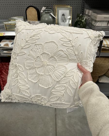 From the store shelf to my living room. This gorgeous neutral embroidered throw pillow couldn’t get home with me fast enough! The floral texture is so beautiful.  It measures 20”x20” so it’s a great size! 

Pillow | living room | Walmart | home decor | summer decor | spring decor | neutral | white | off white 



#LTKFindsUnder50 #LTKHome #LTKSeasonal