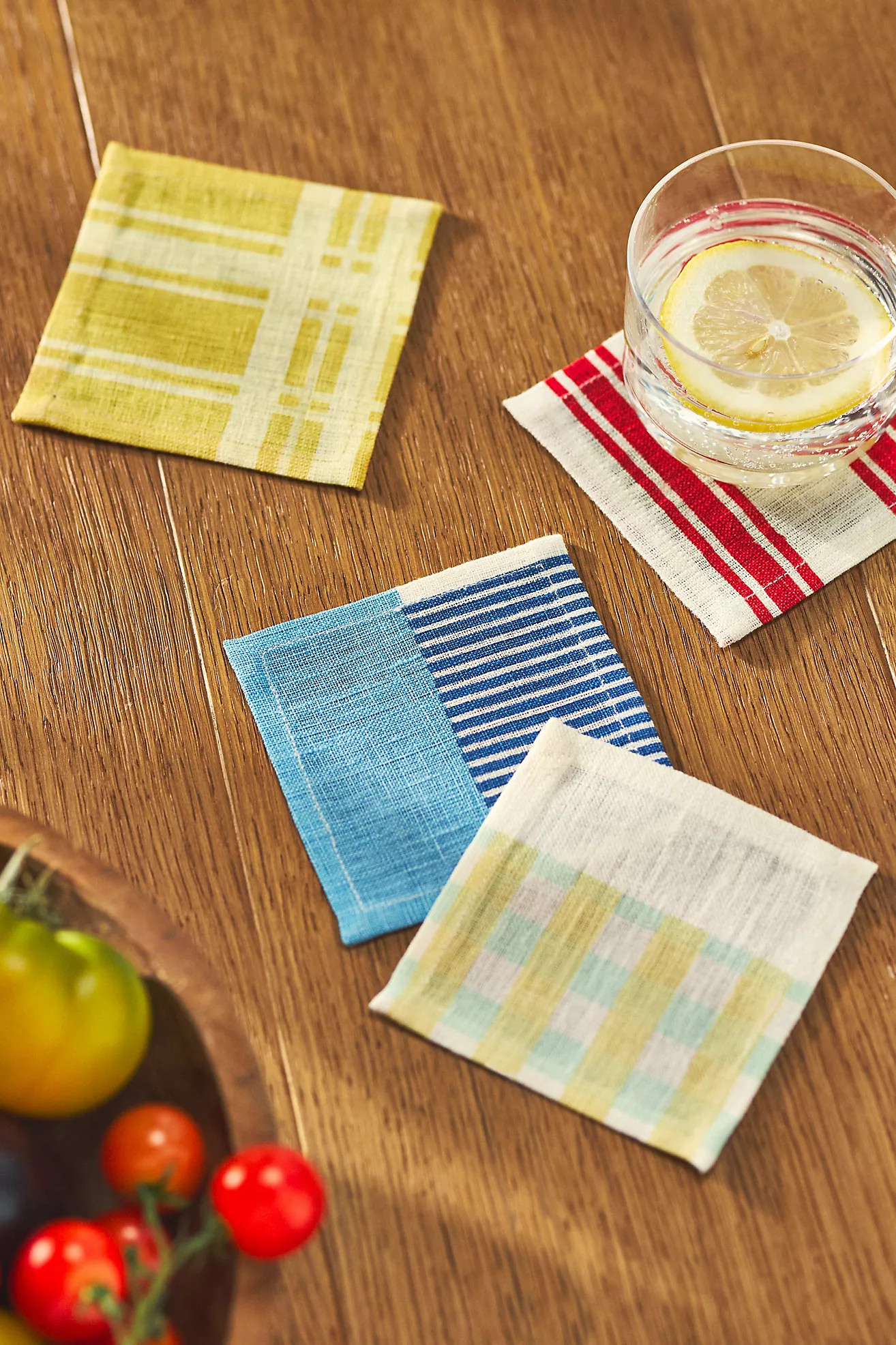 Margot Linen Cocktail Napkins, Set of 4 | Anthropologie (US)