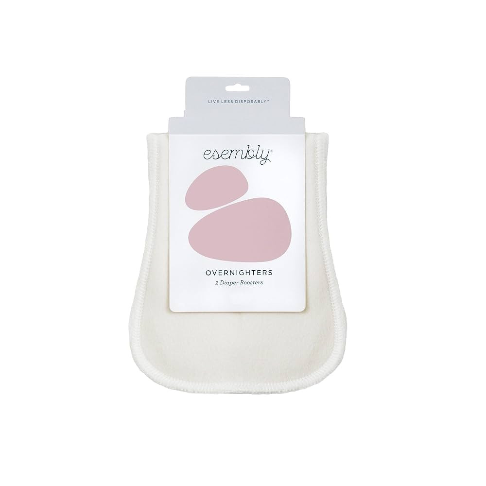 Esembly Overnighters – Organic Cotton Cloth Diaper Booster Inserts with Stay-Dry Fleece – Reu... | Amazon (US)