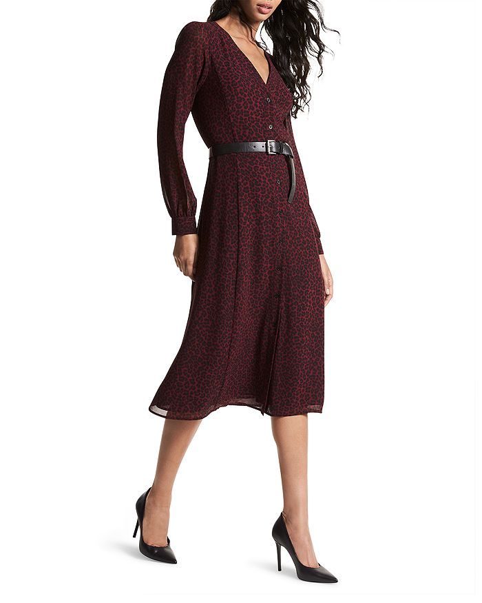 Belted Long Sleeve Midi Dress | Bloomingdale's (US)