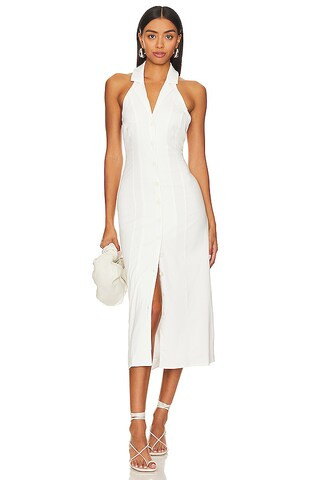 SNDYS x REVOLVE Button Down Midi Dress in White from Revolve.com | Revolve Clothing (Global)