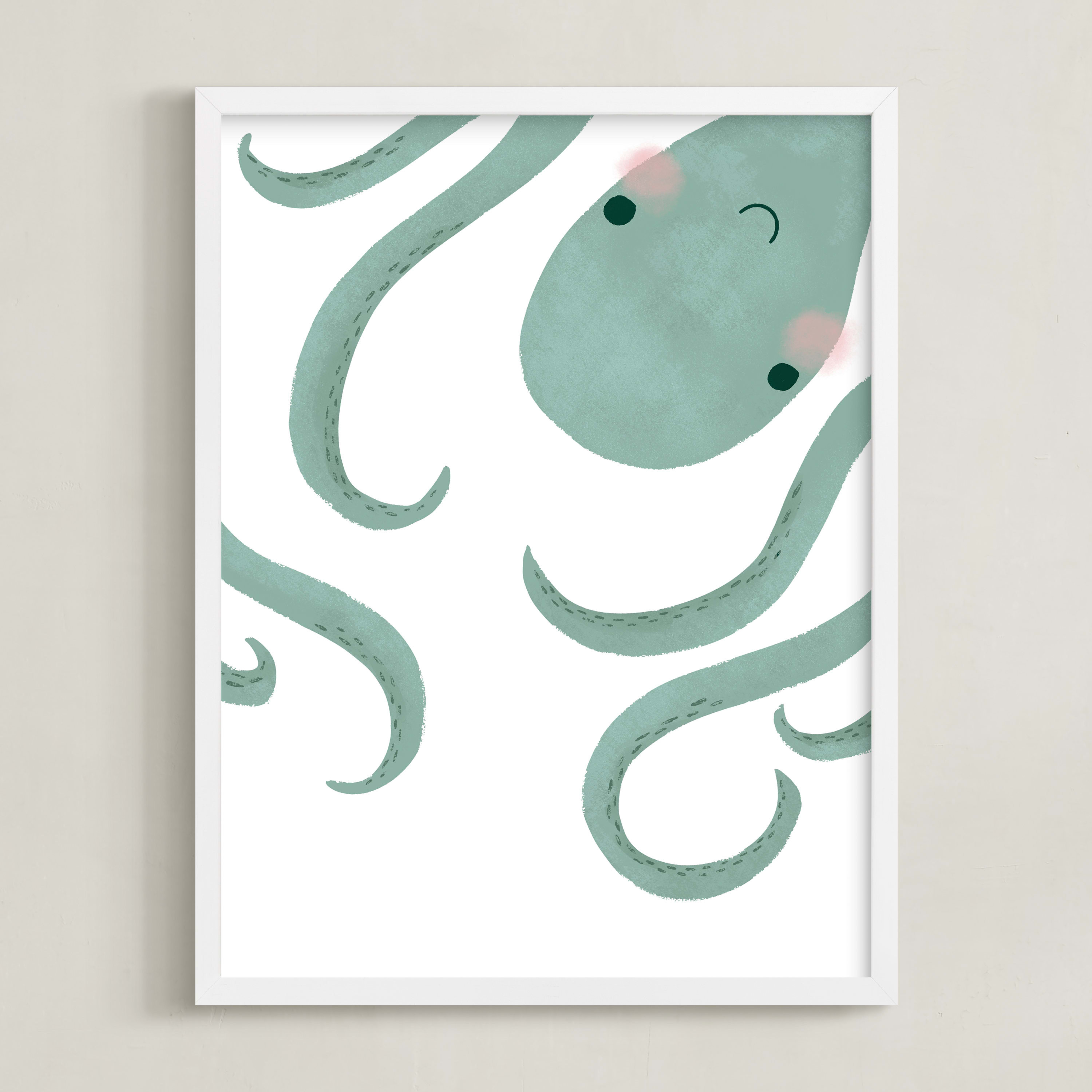"Little Septopus" - Kids Open Edition Non-custom Art Print by Jackie Crawford. | Minted