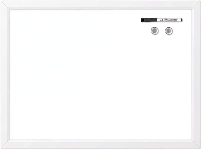 Quartet Magnetic Dry Erase White Board, 17" x 23" Whiteboard, White Frame (MDW1723W-AZS) | Amazon (US)
