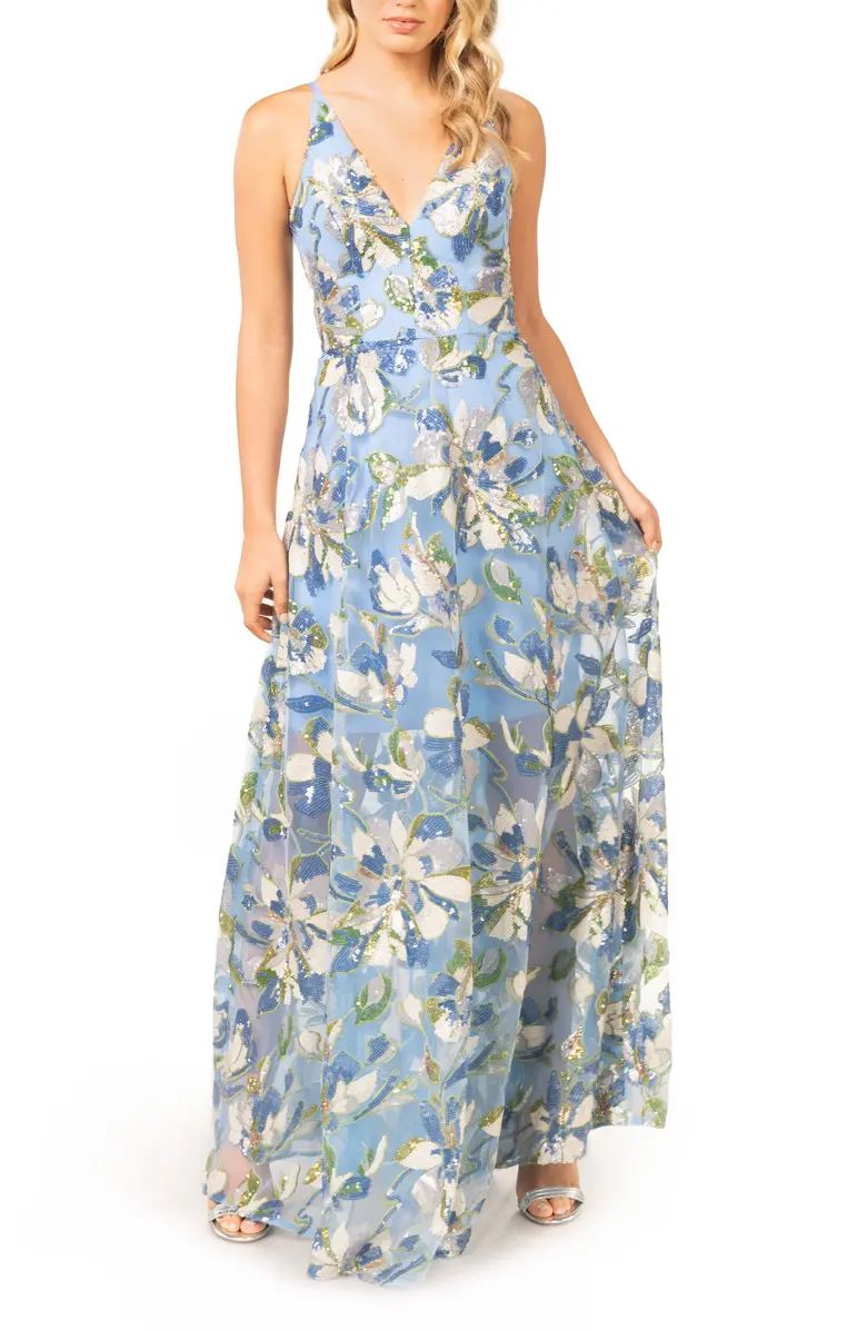 Ariyah Floral Sequin Gown | Nordstrom
